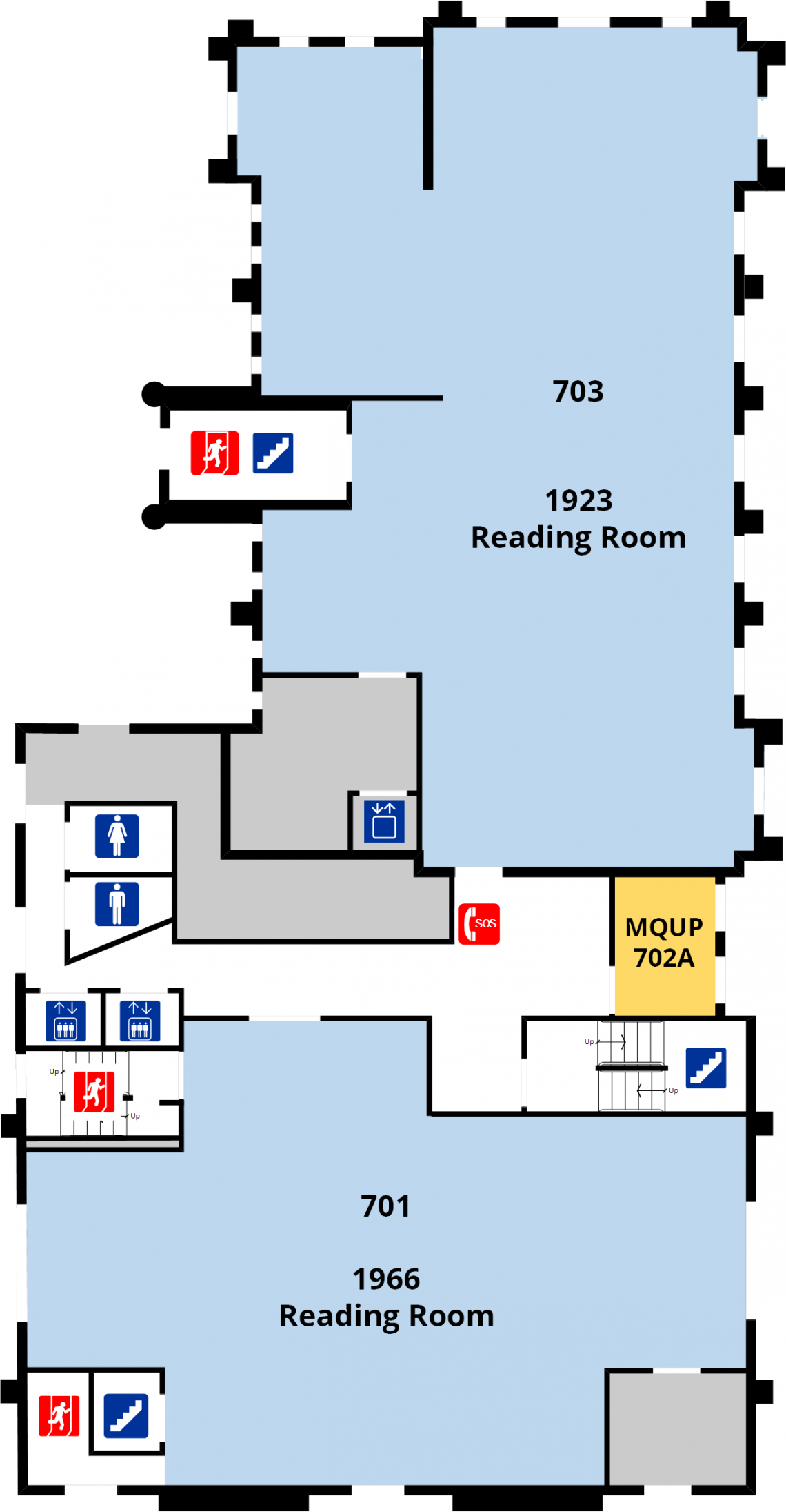 Douglas library seventh level  floor plan