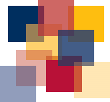 Queen's University Library multicoloured squares logo