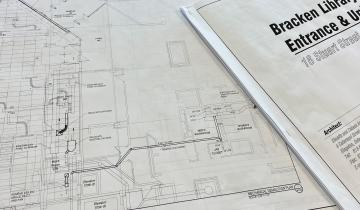 Building plans for Bracken Library renovations in summer 2023