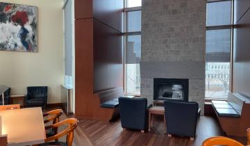 fireplace reading room