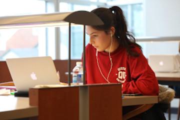 Student Studying on her Laptop