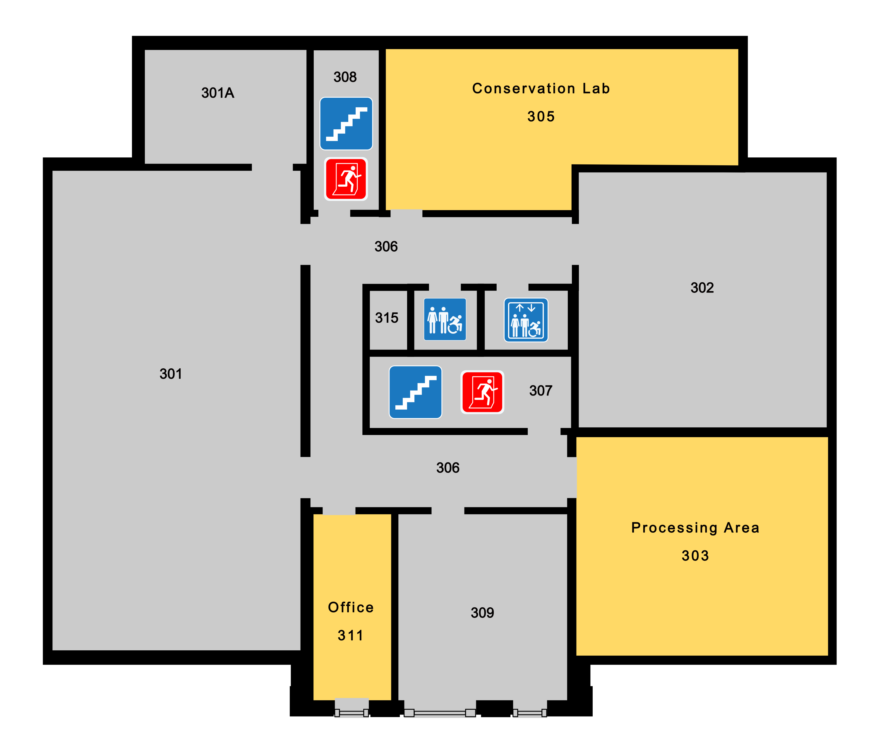 Queen's University Archives level three floor plan