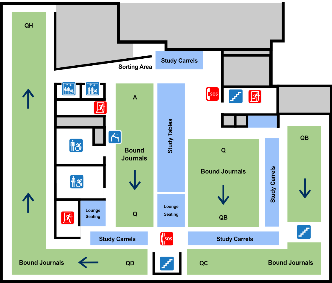 Douglas library level 3 (2S) floor plan