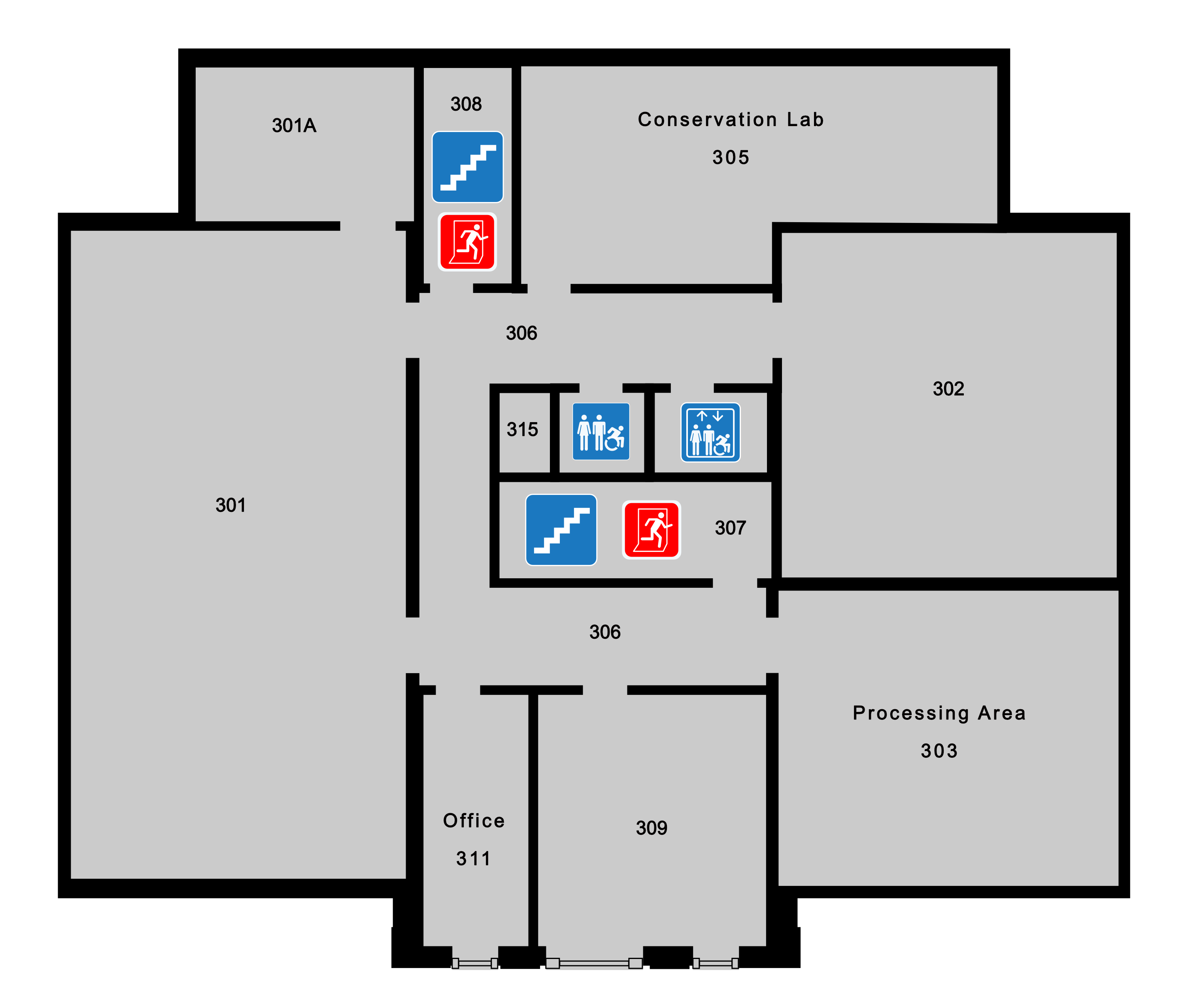 Queen's University Archives level three floor plan