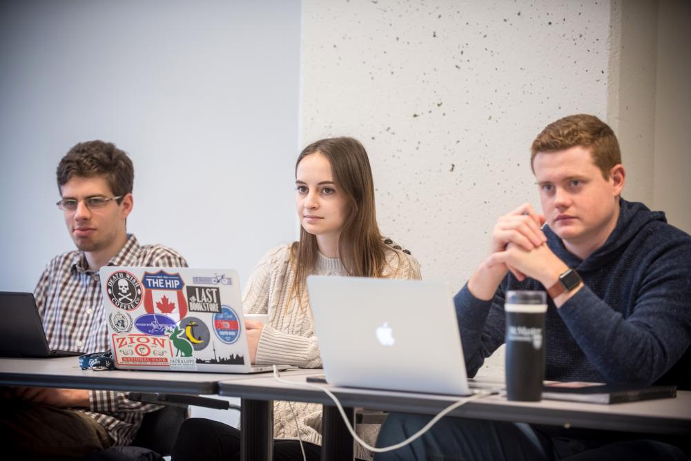 Students at computers