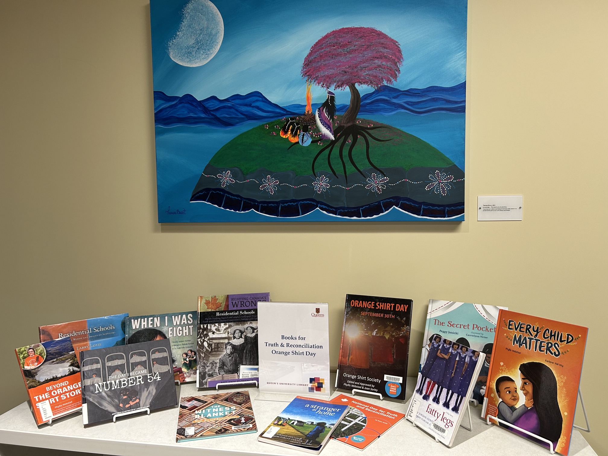 A book display in the Education Library