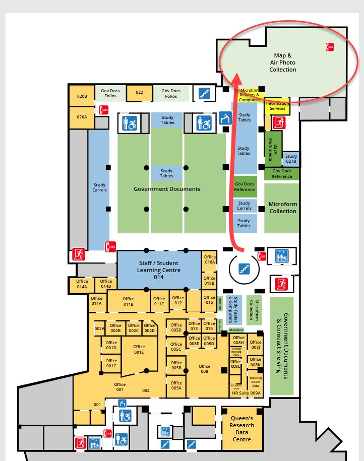 floor plan with Maps & air photos circled