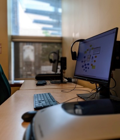 computers in the Adaptive Technology Centre lab space.